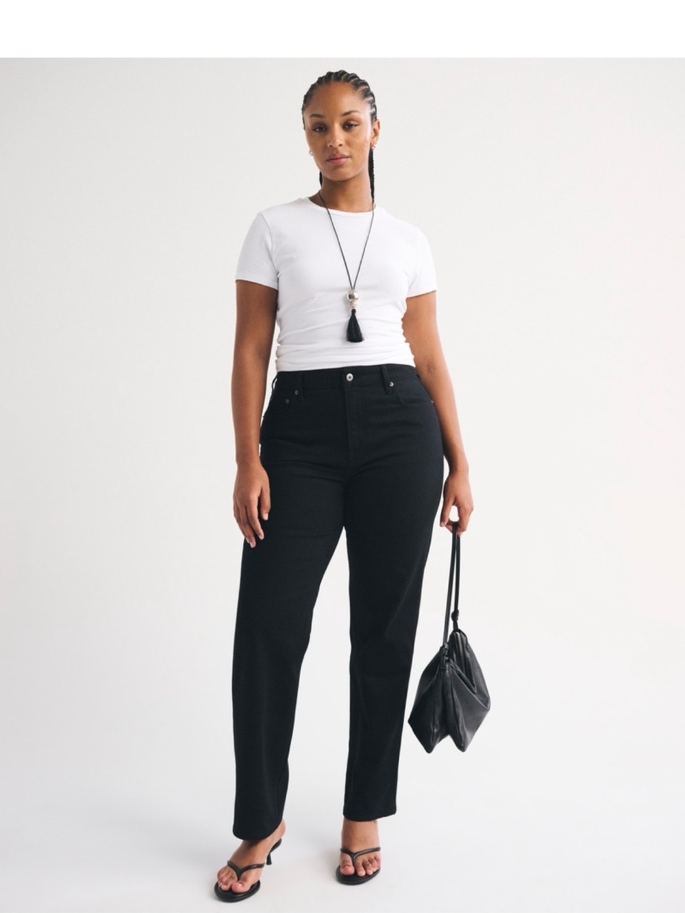 Abercrombie and Fitch NWT Black High-Rise Straight Leg Women’s Jeans size 32Long